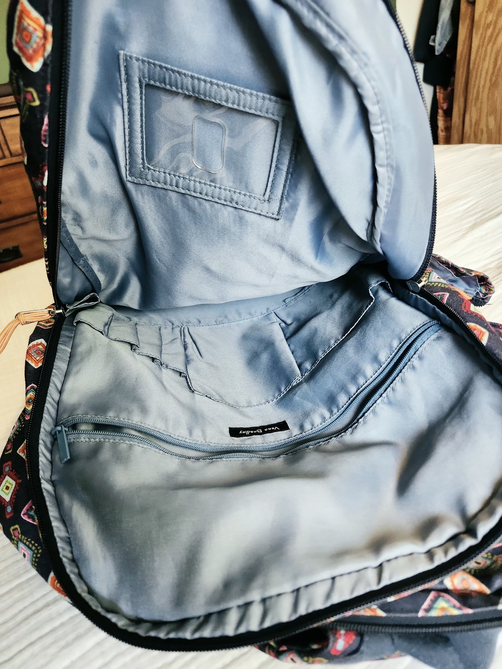 Vera Bradley Quilted Laptop Backpack - Multicolor Diamond Print - Picture 4 of 13